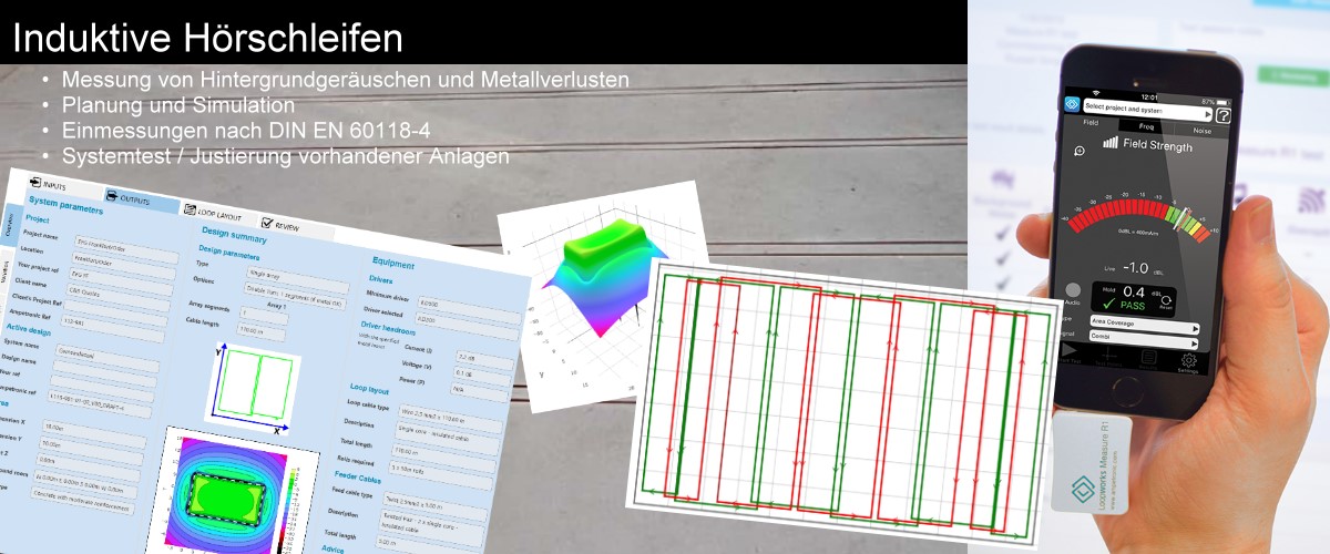 Unser Spezialgebiet: Induktive Hörschleifen, Planung, Simulation, Realissation und Einmessung